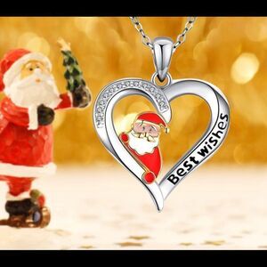 Cute Santa necklace with best wishes engraved Buy 1 Get 1 Half off all Jewelry!